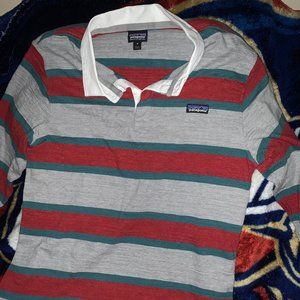 Men's Patagonia Striped Long Sleeve Polo Shirt